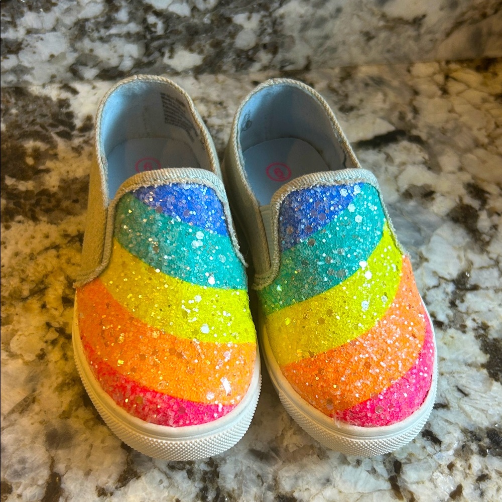 JoJo Siwa Rainbow Glitter Kids/Toddler Sneakers size 6